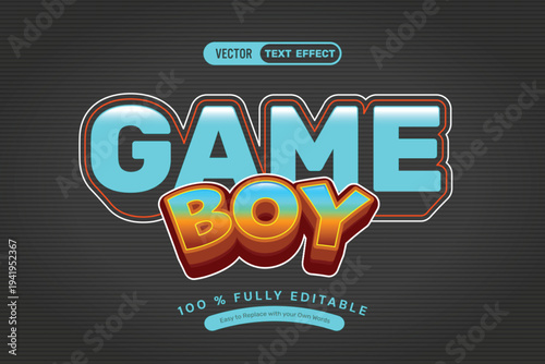 Game Boy Vector Text Effect