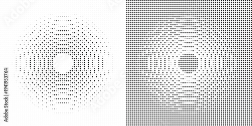 Halftone dots pattern with gradient effect
