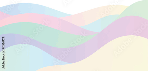 Gentle Waves of Color: An artistic expression of softly undulating layers, blending pastel hues to evoke tranquility and serenity.