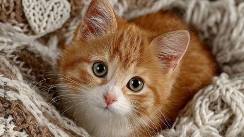 A kitten with a heart-shape...