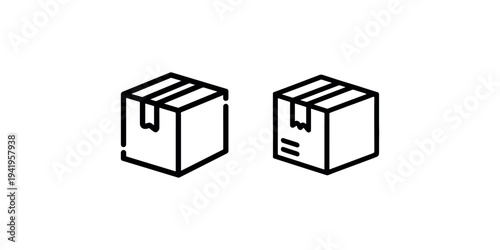 Delivery box icon. shipping and package vector flat design illustration. gift box symbol. concept of mail, parcel, container, package