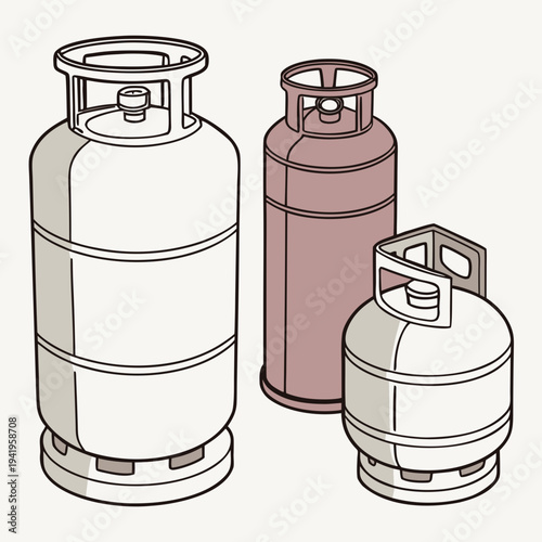 Domestic gas cylinders propane tanks gas containers