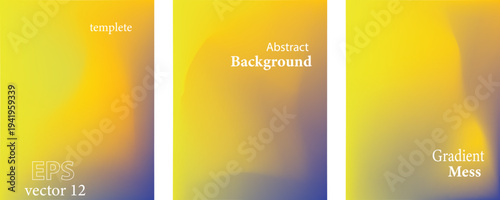 Abstract Background Green, Yellow, Blue, pink purple blurred gradient background with aurora shape and light texture on black background. Modern green blur grainy technology background for poster wall