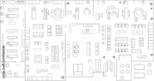 A blurry technical drawing or blueprint image isolated on transparent background