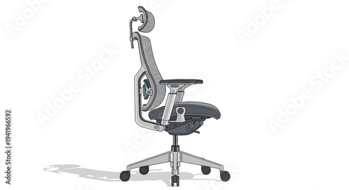 Ergonomic Office Chair with Adjustable Backrest.