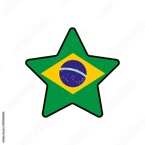Star with the brazil flag
Vector Star with the flag on a white background