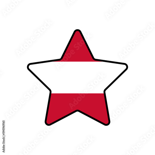 Star with the Austria flag
Vector Star with the flag on a white background