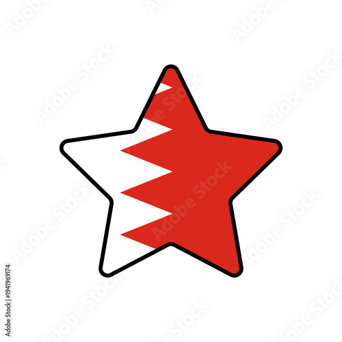 Star with the bahrain flag
Vector Star with the flag on a white background