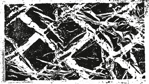 Black and white grunge texture background with distressed cracked and peeling paint effect