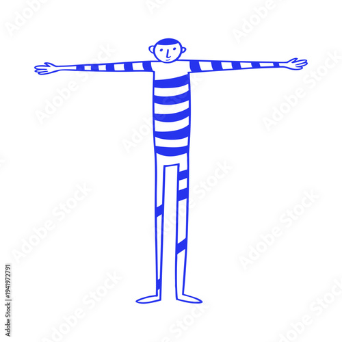 Big Hands Hug Gesture Doodle Illustration