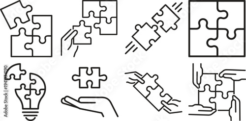 Teamwork & Problem-Solving Puzzle Icons