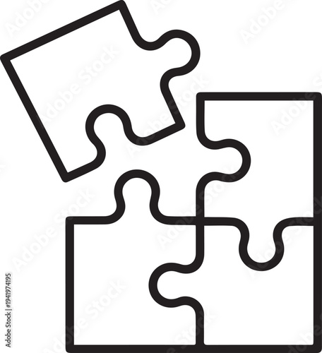 Four Puzzle Pieces Connecting Together