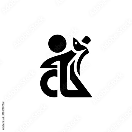 Stylized musician playing saxophone with dynamic movement