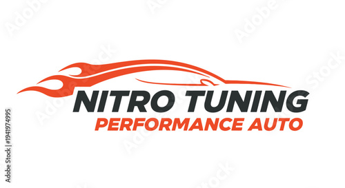 Nitro Tuning Performance Auto Racing Logo Design.