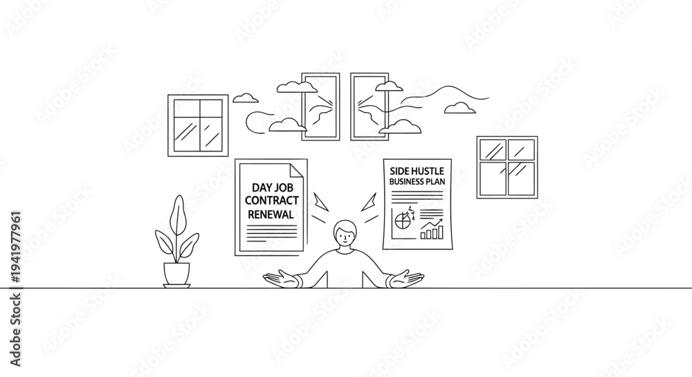 Fototapeta premium Vector illustration of a person surrounded by eco-friendly and recycling icons