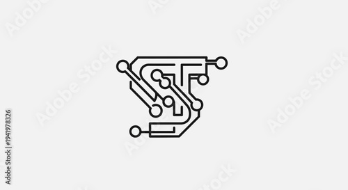Circuit Board Electronic Component Illustration Design.