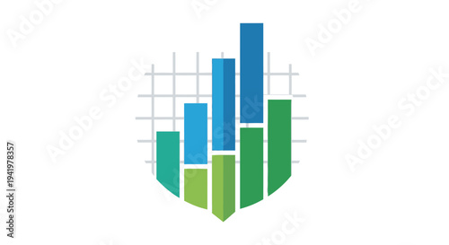Colorful 3D Bar Graph Illustration.