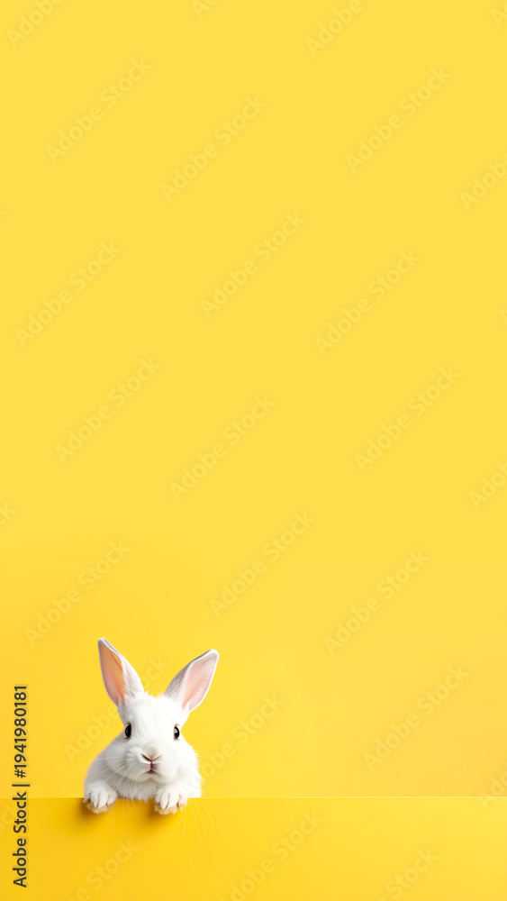 Fototapeta premium Osterhase schaut hervor 