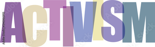 Multicolored Activism Sign white background