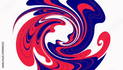 Abstract red and blue liquid marble texture with sparkling bokeh glow.eps