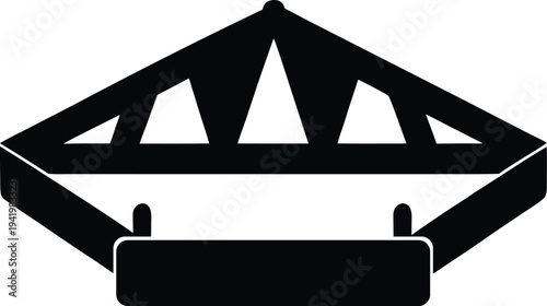 trap bar silhouette vector art illustration, black and white design