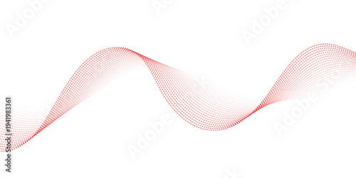 Abstract red wavy lines illustration