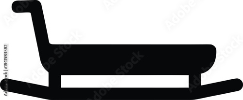 weighted sled prowler silhouette vector art illustration, black and white design