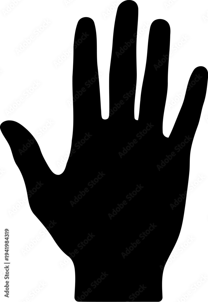 Obraz premium Open Hand Silhouette