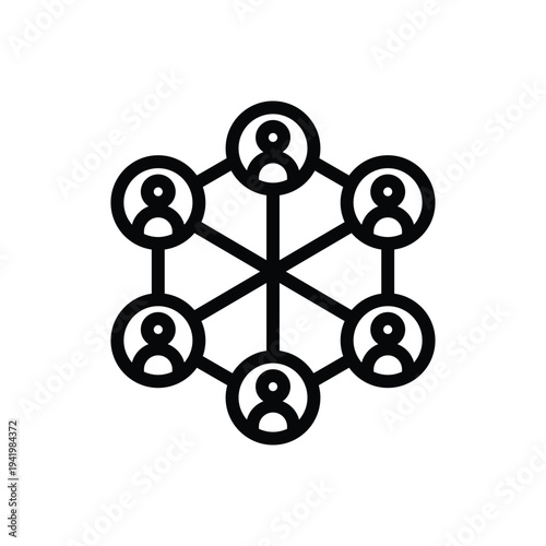 Network of Connected People Icons icon.