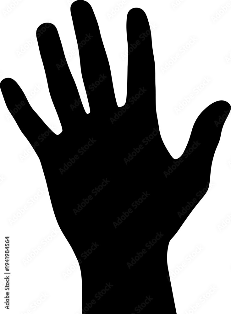Obraz premium Waving Hand Silhouette