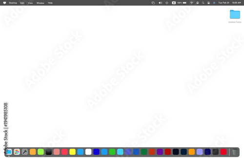 Photography PC デスクトップ UI フレーム 背景なし PNG (macOS風 ダークUI)
