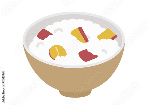 美味しそうなサツマイモごはん