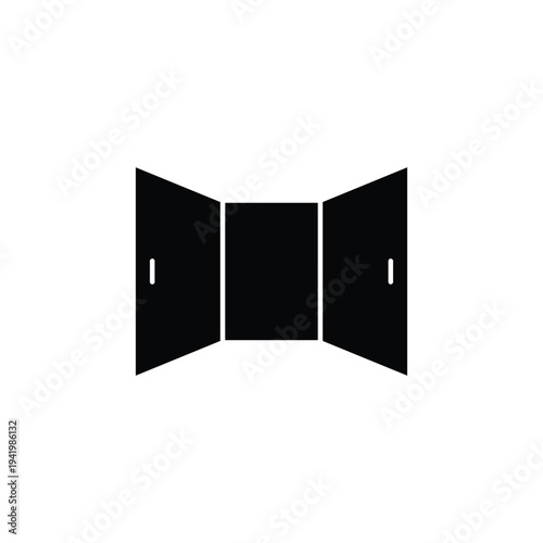 open door silhouette doorway entrance black gate.