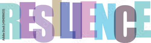 Resilience Word Cloud Typography white background