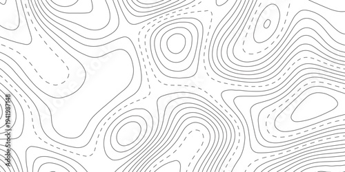 Topographic Map Patterns Vintage Outdoors Style Topography Line Map and World Map Template; Minimalist Elevation Contours Stock Vector for Adventure Branding and Hiking Gear Design