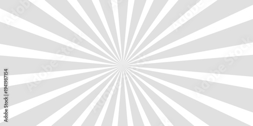 Abstract White Radial Sunburst Background – Vintage Spiral Rays Burst Pattern Minimal Retro Vector Design