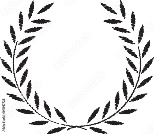 A simple laurel wreath design for decoration