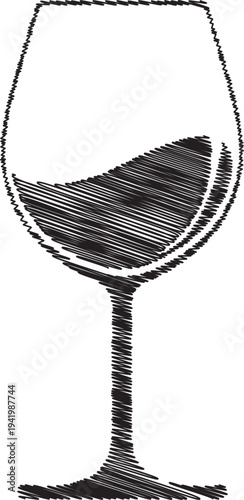 A black and white image of empty wine glass