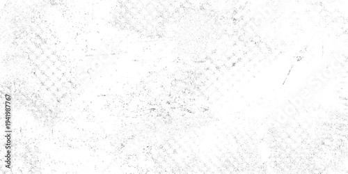 Minimal white grunge texture background, faded halftone dots, scratch paper effect, soft grain, abstract dust overlay, modern graphic design background, monochrome palette, subtle distressed pattern.