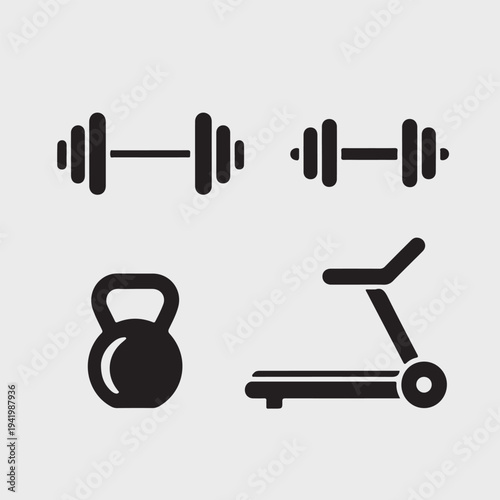 set of dumbbell weights