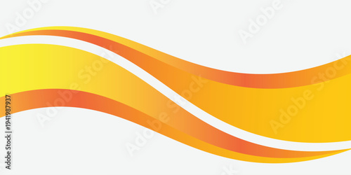Abstract Yellow Orange Wave Background Modern Gradient Flow Design