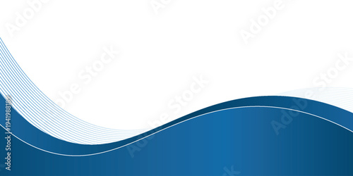 Abstract Blue Curved Lines Corporate Technology Design
