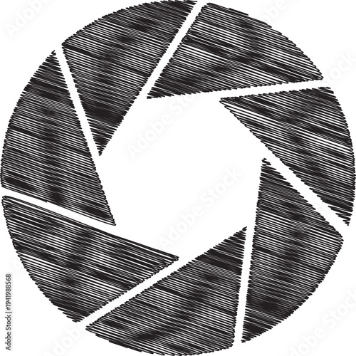 Camera shutter aperture design element