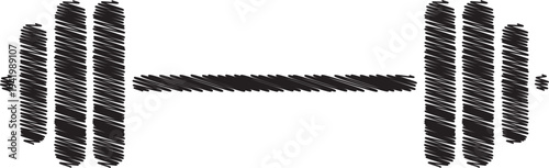 A simple dumbbell icon for fitness and exercise