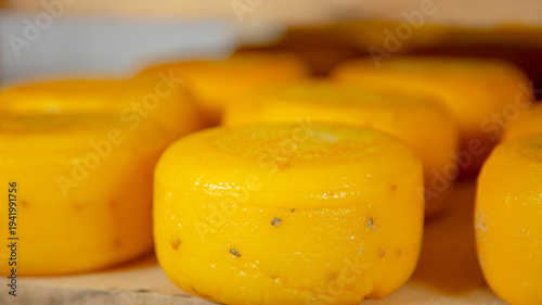 Process of making  parmesan hard cheese.