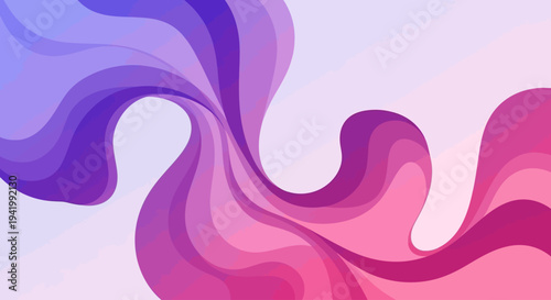 Vibrant Purple Pink Abstract Wave Pattern.