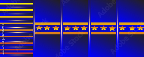 Fancy lower third in high resolution. Cool-designed golden and blue color lower third in high resolution. Suitable for greetings, celebrations, festivals, titles, TV news, and news channels.