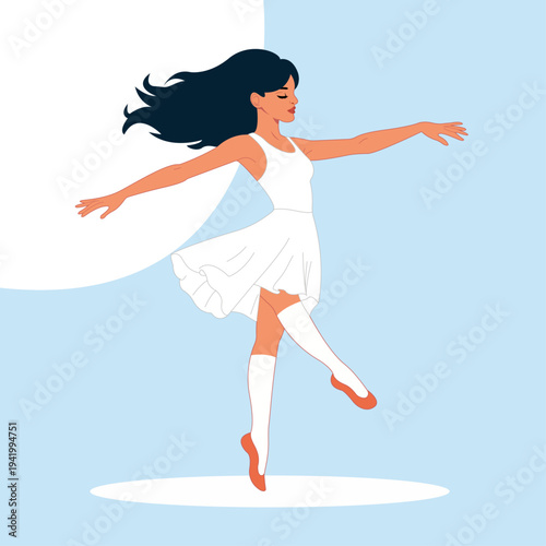 Illustration of a dancing girl
