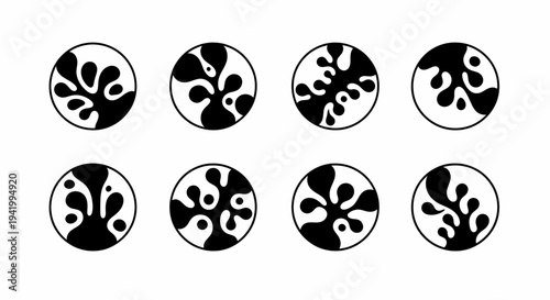 Black and White Yin Yang Symbols.