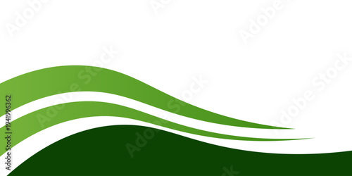 Abstract green curved banner background. vector eps10